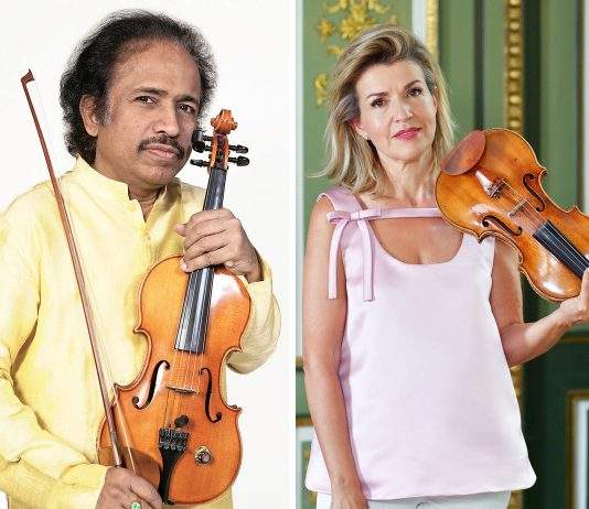 Tribute to Bach composed by Dr. L. Subramaniam features the iconic Anne-Sophie Mutter