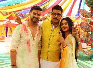 The cast of Dangal TV’s show Rang Jaun Tere Rang Mein celebrated Holi on set