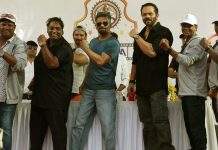 Suniel Shetty,Rohit Shetty and Ganesh Acharya felicitated 10 senior choreographers at the finals of Cricket League