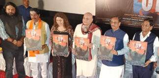 Manoj Joshi and Manjari Fadnis promotes their Hindi film ‘The UP Files’ in Lucknow